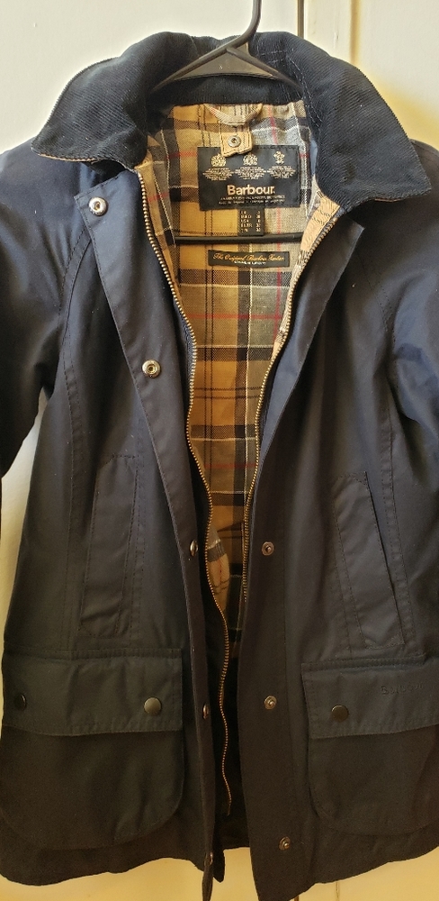 Barbour Beadnell Navy US SIZE 0